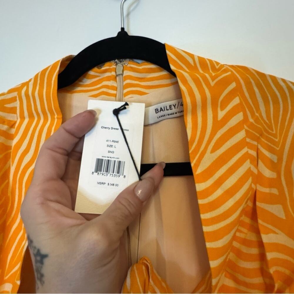 Bailey 44 Vibrant Orange Bat Wing dress - Picture 3 of 4